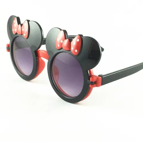 New Mickey Flip Children's Mirror Bow Sunglasses Baby Flip Sun Shade Sunglasses Flat Mirror 076