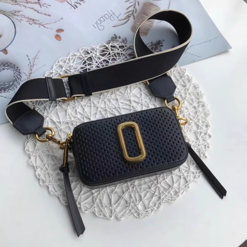 MJ's new perforated cowhide camera bag, casual single shoulder women's bag wholesale