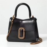 MJ's new hourglass bag with smooth cowhide chain and shoulder strap, women's bag with hand-held single shoulder diagonal cross bag, retro style