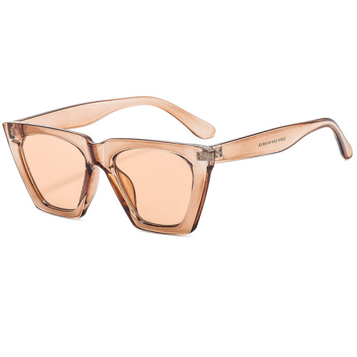 European and American Instagram influencer cat eye large frame sunglasses, fashionable and trendy internet celebrity sunglasses, jelly colored glasses 3574