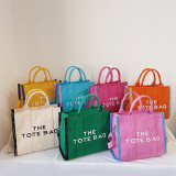Wholesale of canvas bags for foreign trade Women's summer new handbag Letter niche design Single shoulder crossbody bag