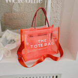 Cross border crossbody bag for women, spring fashionable candy colored jelly bag, hand-held tote bag, large capacity single shoulder women's bag