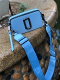 MJ's new cross patterned cowhide ceramic camera bag with double zipper single shoulder women's bag wholesale