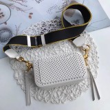 MJ's new perforated cowhide camera bag, casual single shoulder women's bag wholesale