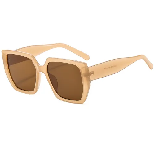 New celebrity retro sunglasses with the same style, popular women's box sunglasses, jelly colored color matching glasses 3567