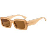 Cross border fashion square sunglasses, women's trend, transparent color, personalized sunglasses, street photo, runway glasses, 3577