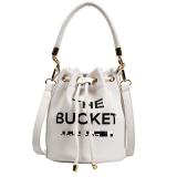 Cross border wholesale crossbody women's bags, new trendy bucket bags, fashionable and casual, portable letter shoulder bags