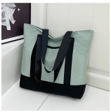 Wholesale canvas bags for women with large capacity for work and commuting, simple laptop bags for leisure shopping, single shoulder tote bags