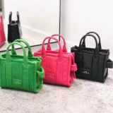 MJ Same Style Little Mage Autumn/Winter New Sheepskin Patent Leather Bright Candy Color Tote Bag Mini Motorcycle Bag