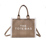 Cross border shoulder bag, women's new trendy and high-end crossbody bag, fashionable commuting bag, texture tote bag