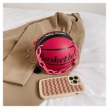 Creative and quirky small round bag for women, new basketball bag, crossbody pink ins handbag, shoulder bag