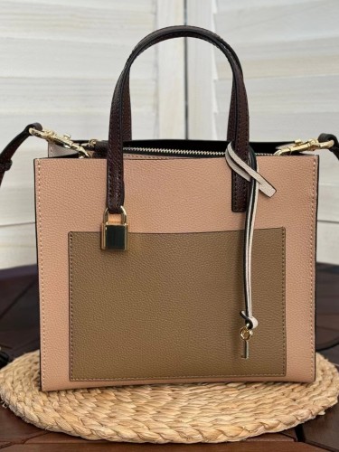 MJ Same Style Women's Bag Tote Bag Genuine Leather Cowhide Bag Public Bun Bag One Shoulder Handheld Diagonal Straddle Retro