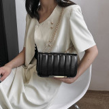 New trendy and stylish style, simple crossbody bag for women, Korean version, simple texture chain, single shoulder small square bag