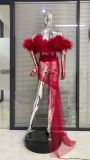 Cross border hot selling sexy camisole, strapless ultra short skirt, banquet evening dress, red carpet runway dress in Europe and America