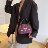 Cross border Shell Bag Women's Simple and Fashionable Letter Handbag Outdoor Travel Shoulder Bag Personalized Texture Crossbody Bag