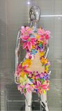 AliExpress Europe and America Cross border Hot Selling Sexy Flower Dress Nightclub Stage Performance Clothing Dress