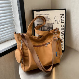 Korean style large capacity women's bag, new fashionable texture, trendy handheld one shoulder casual crossbody tote bag for women