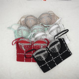 New Cross border Amazon Dingzhu Bright Diamond Bra and Fishbone Shaped Bra Performance Dress Gathers Heavy Industry Sling Women's Trend