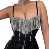 Chain fishbone corset strap