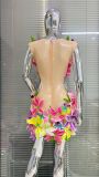 AliExpress Europe and America Cross border Hot Selling Sexy Flower Dress Nightclub Stage Performance Clothing Dress