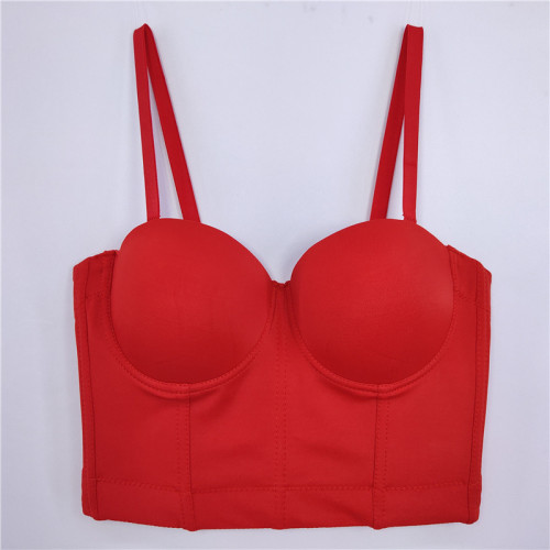 Amazon strapless solid color corset bra top with detachable shoulder straps for bridesmaids and dancers