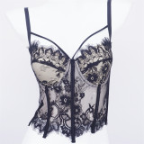 New Thin Cup Sexy Lace Steel Ring Gathering Adjustment Bright Color Underwear and Bra Wholesale