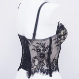 New Thin Cup Sexy Lace Steel Ring Gathering Adjustment Bright Color Underwear and Bra Wholesale