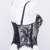 New Thin Cup Sexy Lace Steel Ring Gathering Adjustment Bright Color Underwear and Bra Wholesale