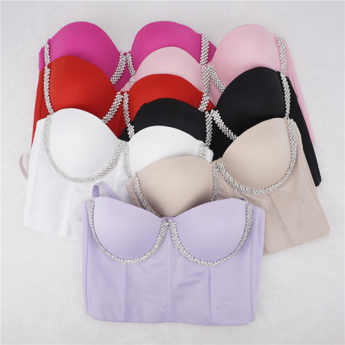 Strict selection of French sexy fishbone bra for body shaping and slimming, vest style bra for summer external wear, vest style underwear