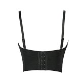Nightclub cross-border supply of European and American bras, sexy short staple beads, goddess style, steel ring style, detachable shoulder straps, European and American bras
