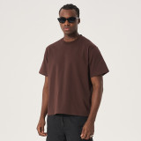 ETAI New Short Wide Pure Cotton Trendy Men's T-shirt with Logo Printed American Body Fit Short Sleeve Men's Sweatshirt