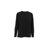 Black Pure Cotton Off Shoulder Hollow Round Neck Elastic Bottom T-shirt with European and American New Autumn Fashion Foreign Trade Top