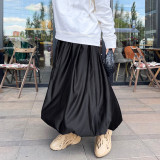 European and American fashion women's balloon skirt satin color Ding temperament spring design sense fluffy skirt half skirt women cross-border