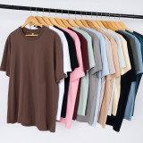 230g high-quality pure cotton casual T-shirt, versatile top for both men and women, T-shirt for quick drying, and warm bottom for layering