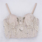 Flower shaped underwear with lace embroidery French style