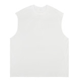 European and American trendy high street heavyweight loose edge pure cotton loose sleeveless neutral vintage camisole vest
