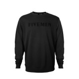 Fivemen high-end trendy brand round neck sweater set, autumn trendy heavyweight letter embroidered men's hoodie