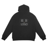 Trendy Hoodie | High quality black hooded plush men's hoodie custom cross-border oversized heavyweight hoodie