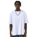 Trendy men's clothing | Wholesale high-quality cotton oversized heavy-duty T-shirts, customized hip-hop casual short sleeved men's T-shirts