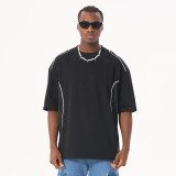 Trendy Men's Wear | Street Trendy Same Style Mesh Spliced Pure Cotton T-shirt Summer Casual Outwear Breathable Short sleeved Men's T-shirt