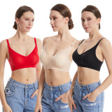 Light Luxury Pregnant Women's Underwear with No Traces, No Steel Rings, Breastfeeding Bra Gathered, Folded, Comfortable, and Detachable Breast Pads After Closing the Side Breast