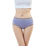 Large size, low waisted, thin women's triangle pants, lace mesh patchwork underwear, breathable pure cotton crotch underwear manufacturer wholesale