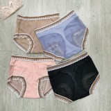 Large size, low waisted, thin women's triangle pants, lace mesh patchwork underwear, breathable pure cotton crotch underwear manufacturer wholesale
