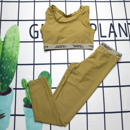 New European and American cross-border swimsuit women's solid color split long pants two-piece yoga sports women's swimsuit