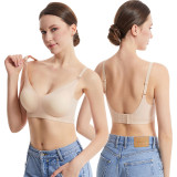 Light Luxury Pregnant Women's Underwear with No Traces, No Steel Rings, Breastfeeding Bra Gathered, Folded, Comfortable, and Detachable Breast Pads After Closing the Side Breast