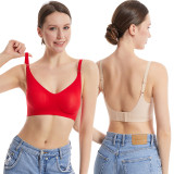 Light Luxury Pregnant Women's Underwear with No Traces, No Steel Rings, Breastfeeding Bra Gathered, Folded, Comfortable, and Detachable Breast Pads After Closing the Side Breast