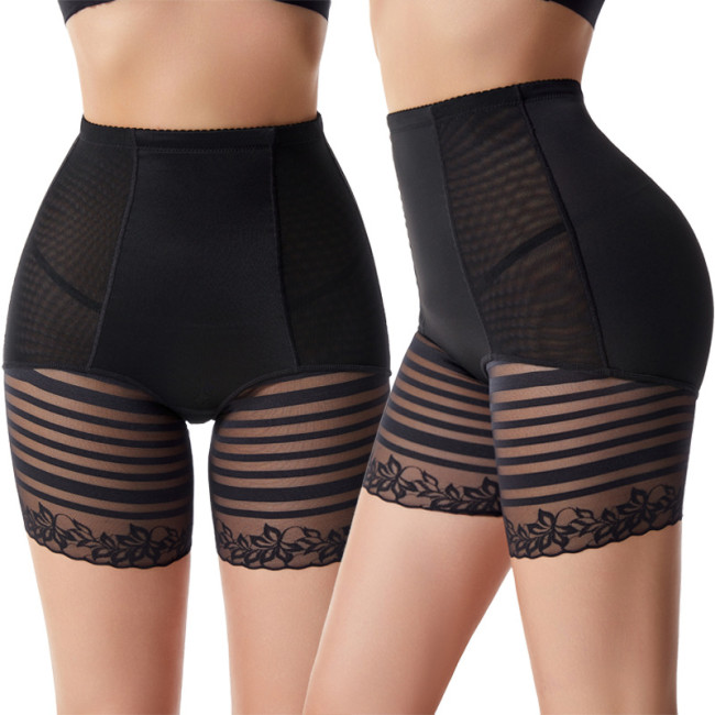 Cross border European and American Instagram Fat Po Postpartum Tight Waist Lifting Hip Pants Shaping Body, Beautiful Legs, Anti Shining Lace Safety Pants