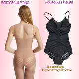 Cross border oversized shapewear with strapless jumpsuit, no steel ring, chest pad, upper support, double layered waist tightening
