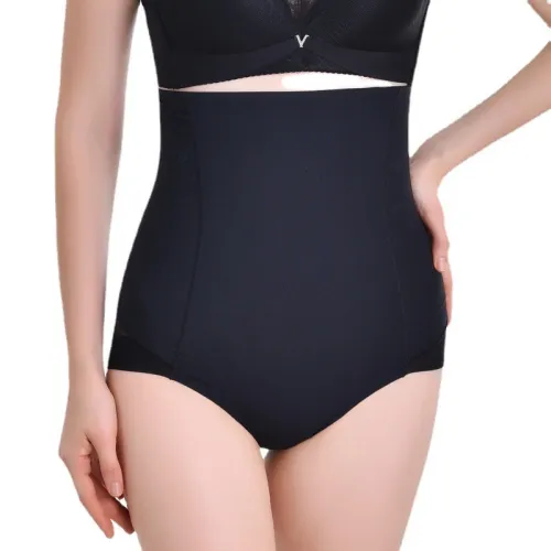 Cross border postpartum high waisted underwear for women, breathable mesh waist tightening pants, buttocks lifting, waist shaping, body shaping, triangle pants with anti curling edges