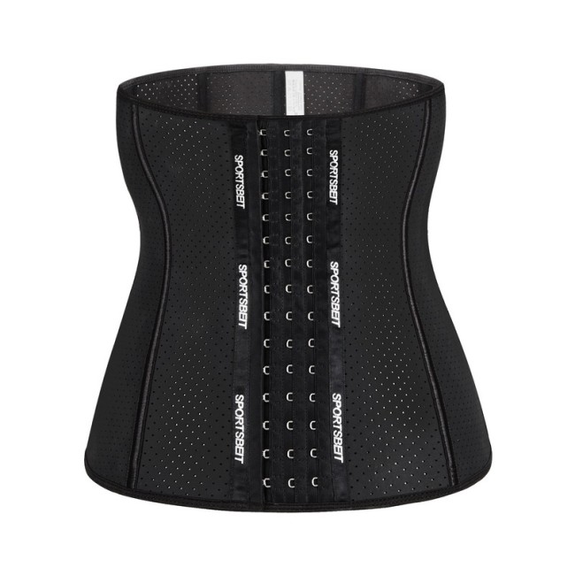 Hot selling natural latex 9-bone letter abdominal band for shaping, fat burning, beauty, sports, fitness, waist cover, 4-row 15 button waist band